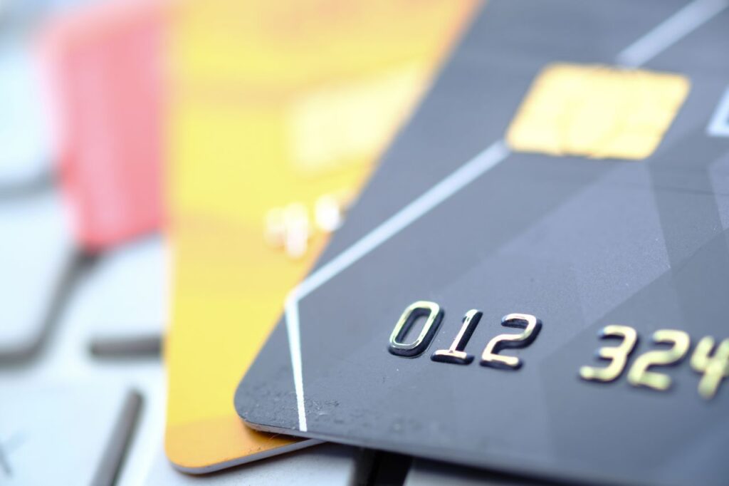 The Boring Giant Just Learned a New Trick High-quality close-up of credit and debit cards, highlighting technology and security.