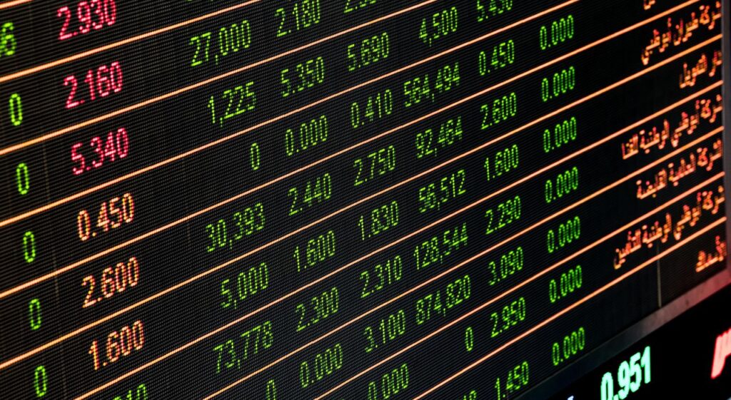 Your "Safe" Index Fund Is a Bet You Never Placed Detailed view of a stock market screen showing numbers and data, symbolizing financial trading.