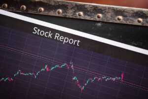 Articles Detailed view of a stock report displaying a market performance graph with data trends.