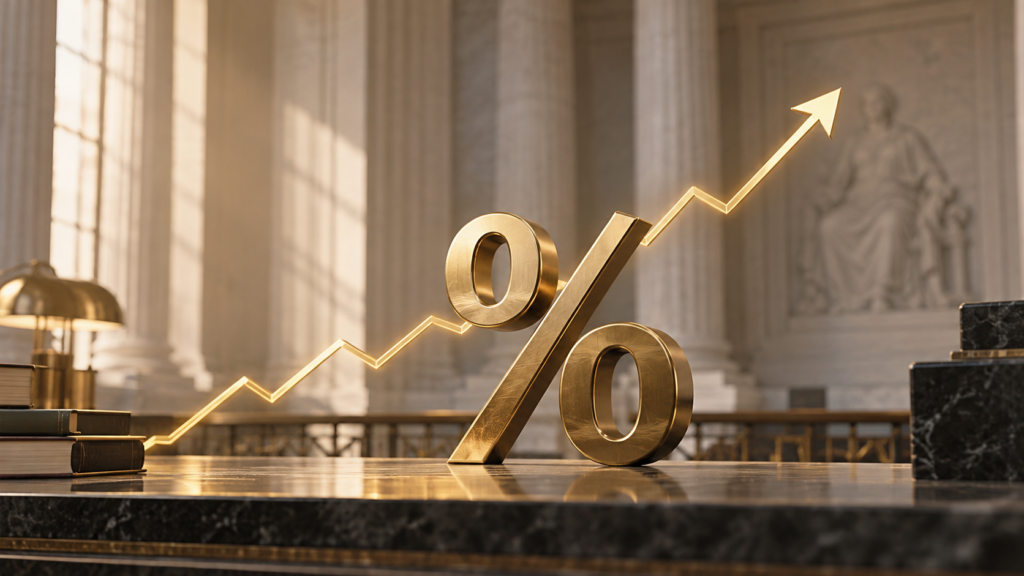 The Fed Just Raised Rates. Here Is Who Pays. % sign in a official corportae room